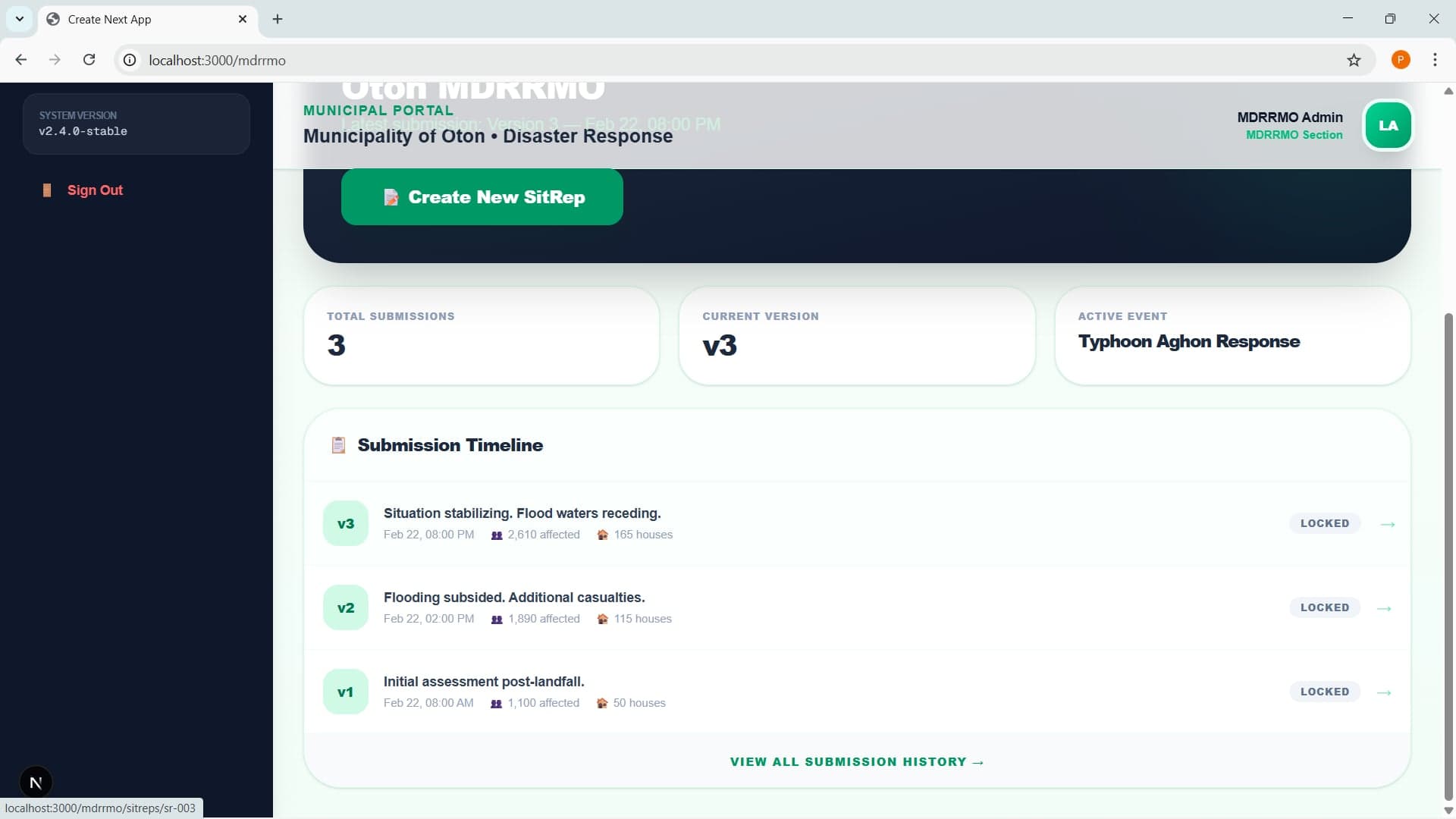 DRRM-ERS — interface screenshot