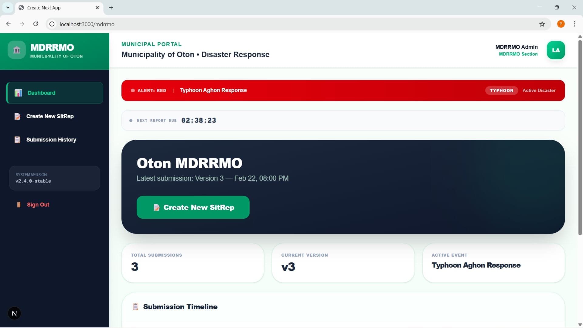 DRRM-ERS — interface screenshot
